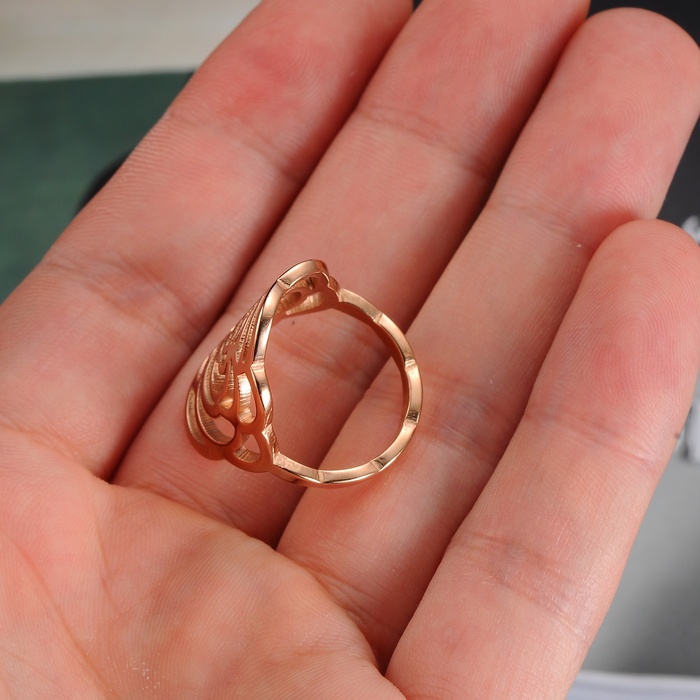 Позолоченное женское кольцо из медицинской стали RS-003 RS-003 фото