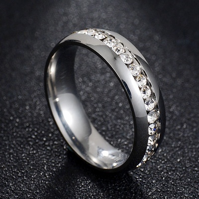 Женское кольцо с камнями из нержавеющей медицинской стали RS-011 RS-011 фото