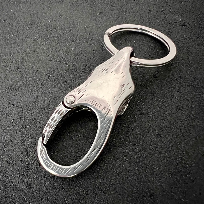 Готичний брелок лисиця для ключів з нержавіючої медичної сталі KC-007 KC-007 фото