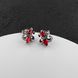 Готичні панк сережки з червоними каменями із медичної сталі ES-040 ES-040 фото 3