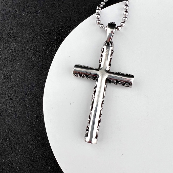 Хрестик в готичному стилі з нержавіючої медичної сталі PSC-014 PSC-014 фото
