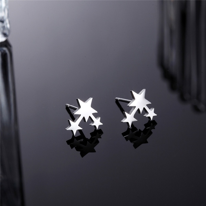 Сережки зірки з нержавіючої медичної сталі ES-103 ES-103 фото