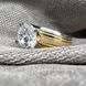Позолоченное женское кольцо с большим камнем из медицинской стали RS-015 RS-015 фото 2