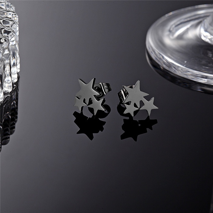 Сережки зірки з нержавіючої медичної сталі з емаллю ES-105 ES-105 фото