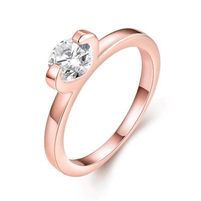 Женское кольцо с позолотой и белым камнем RG-003 RG-003 фото