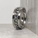 Кільце спінер з ланцюжком із нержавіючої медичної сталі RS-047 RS-047 фото 3