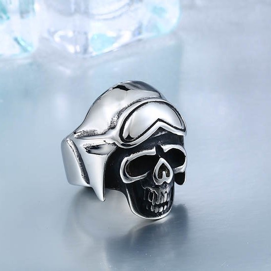 Готична чоловіча печатка череп з медичної сталі RM-028 RM-028 фото