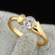 Женское кольцо с позолотой и белым камнем RG-007 RG-007 фото 2