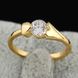 Женское кольцо с позолотой и белым камнем RG-007 RG-007 фото 1