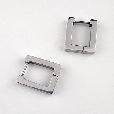 Сережки із медичної сталі прямокутної форми ES-304 ES-304 фото