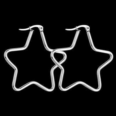 Сережки зірка з нержавіючої медичної сталі ES-013 ES-013 фото