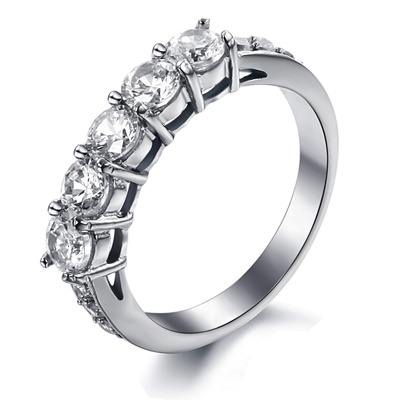 Женское кольцо с камнями из нержавеющей медицинской стали RS-007 RS-007 фото