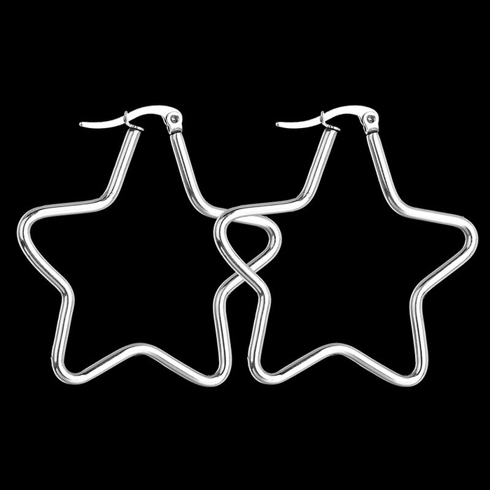 Сережки зірка з нержавіючої медичної сталі ES-013 ES-013 фото